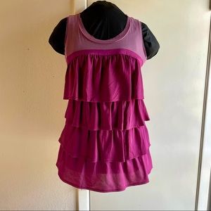 Ann Taylor LOFT sleeveless blouse with beautiful detailing.